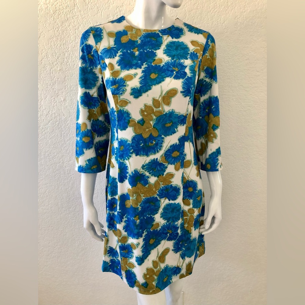 Flora Bea Dress Jane Shift in Pensacola Beach Pattern Size S • NEW • MCM Mod